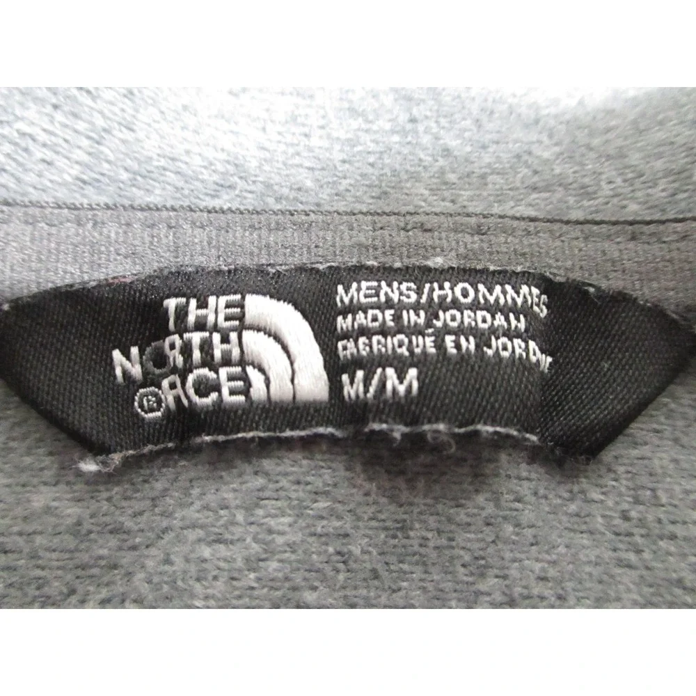 The North Face Jacket Mens‎ Medium Gray Orange Hooded Softshell Full Zip Hiking